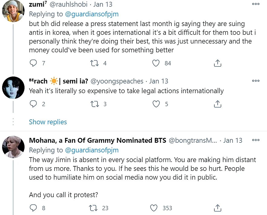 BTS Jimin fan group demands better treatment for 'Mochi' by sending a protest truck
