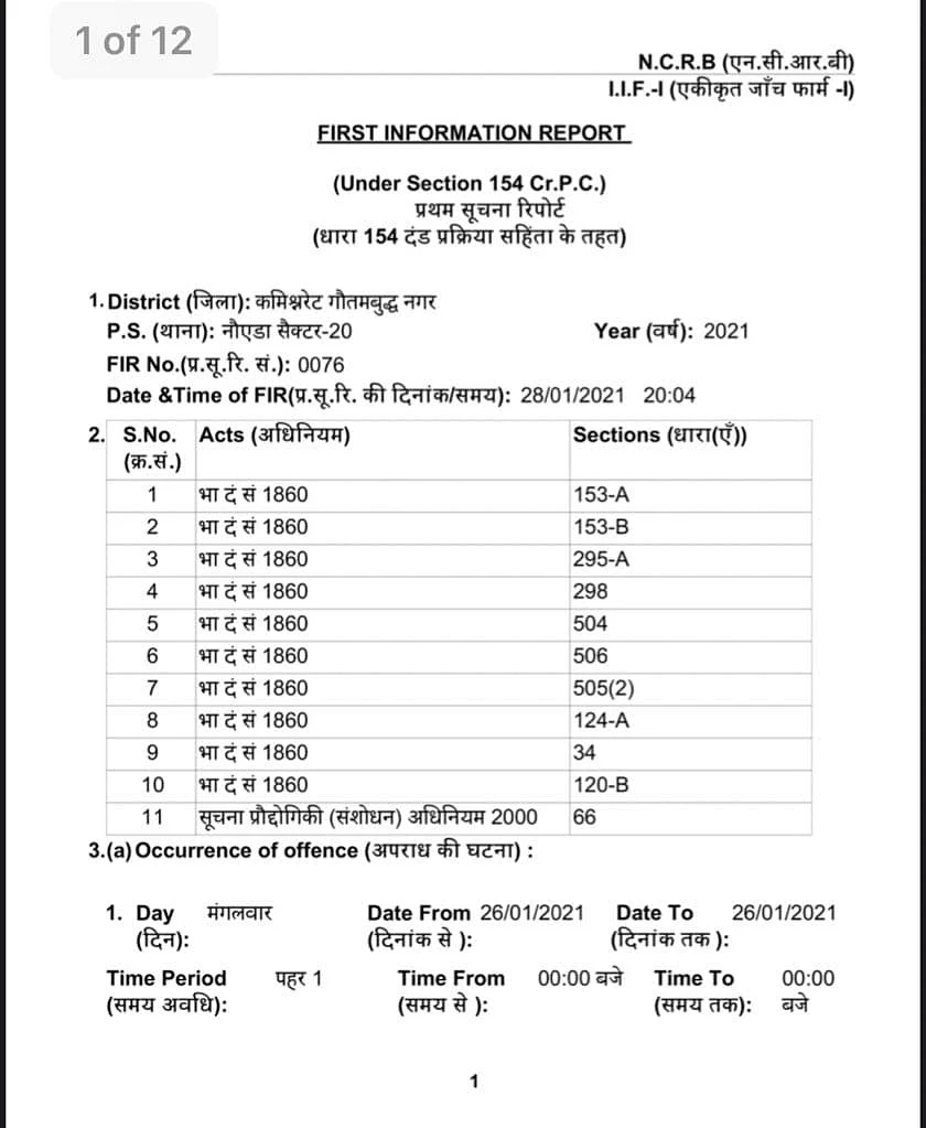 FIR has been lodged by Gautam Nagar Police