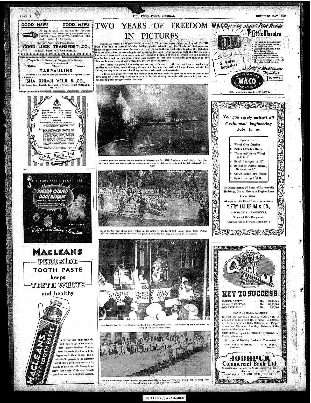 FPJ Archives: How we covered India's first Republic Day