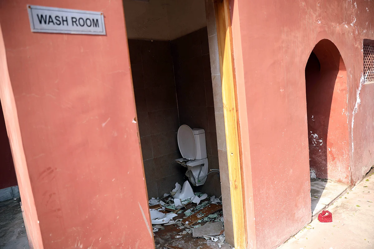 Vandalised metal detectors, uprooted railings, and damaged CCTV: Photos show the aftermath of violence at Red Fort