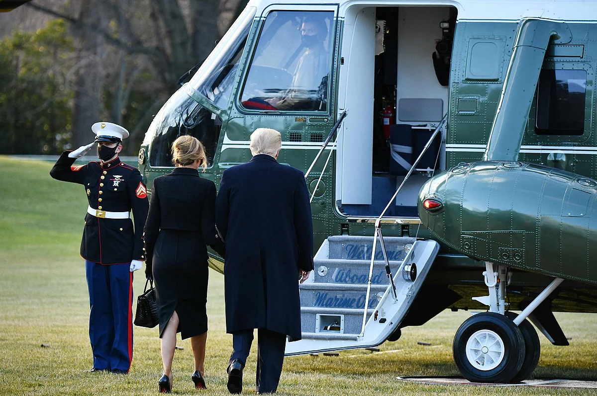 Melania Trump exits The White House carrying a Rs 65 Lakh croc Hermès Birkin bag