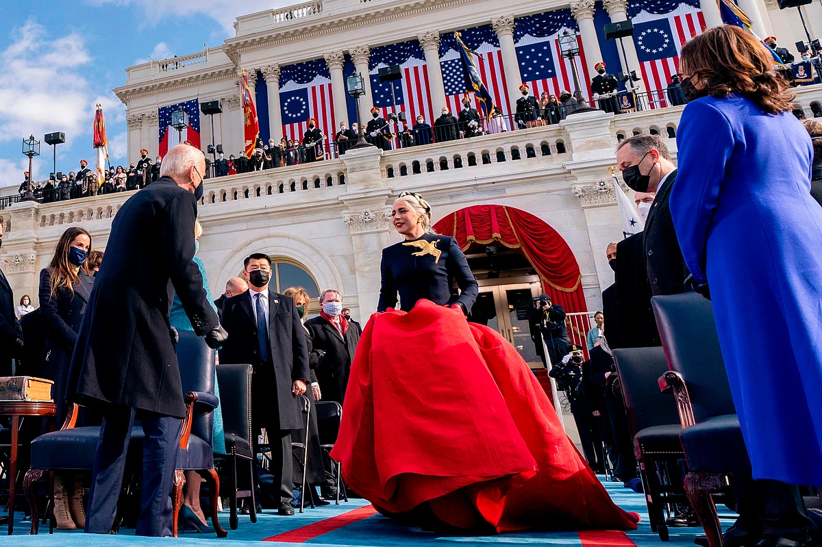 Watch: Lady Gaga delivers a powerful rendition of US national anthem at Joe Biden's inauguration
