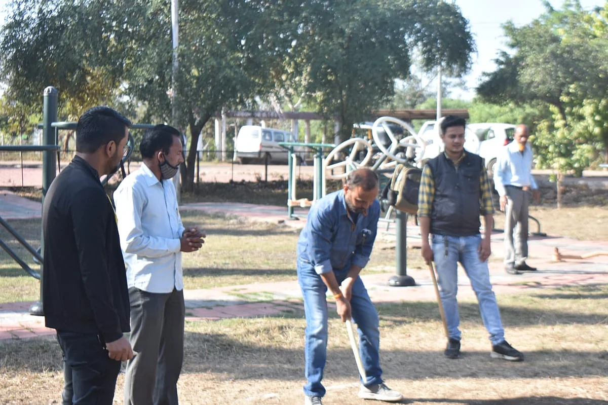 Gully danda contest at WALMI in Bhopal