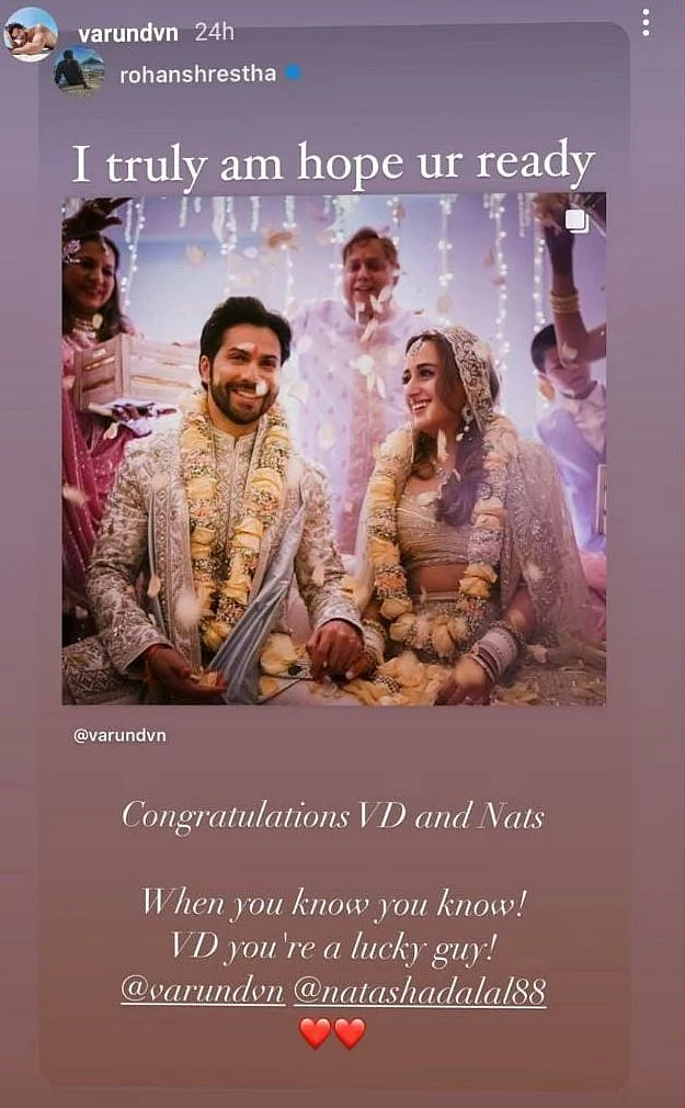 Did Varun Dhawan hint at Shraddha Kapoor and Rohan Shrestha's wedding?