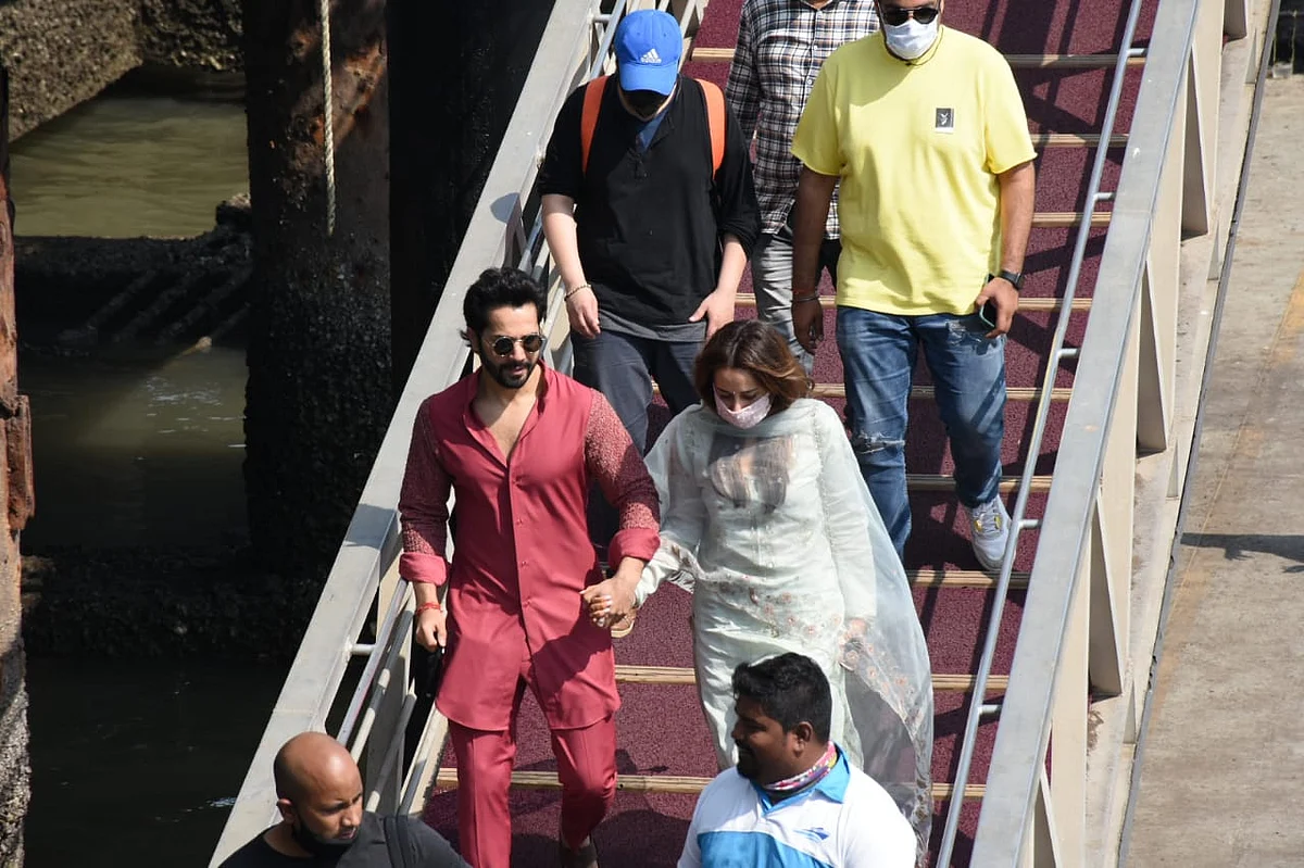 In Pics: Varun Dhawan and Natasha Dalal back in the bay after tying the knot in Alibaug