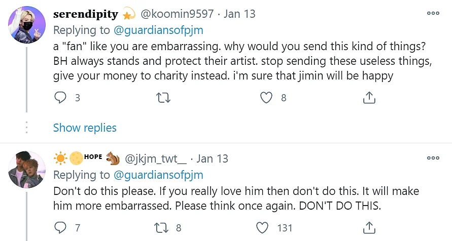 BTS Jimin fan group demands better treatment for 'Mochi' by sending a protest truck