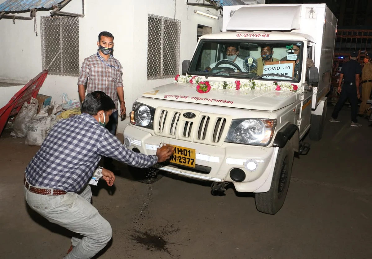 In Pics: Mumbai receives over 1.39 lakh doses of Oxford COVID-19 vaccine Covishield from Serum Institute