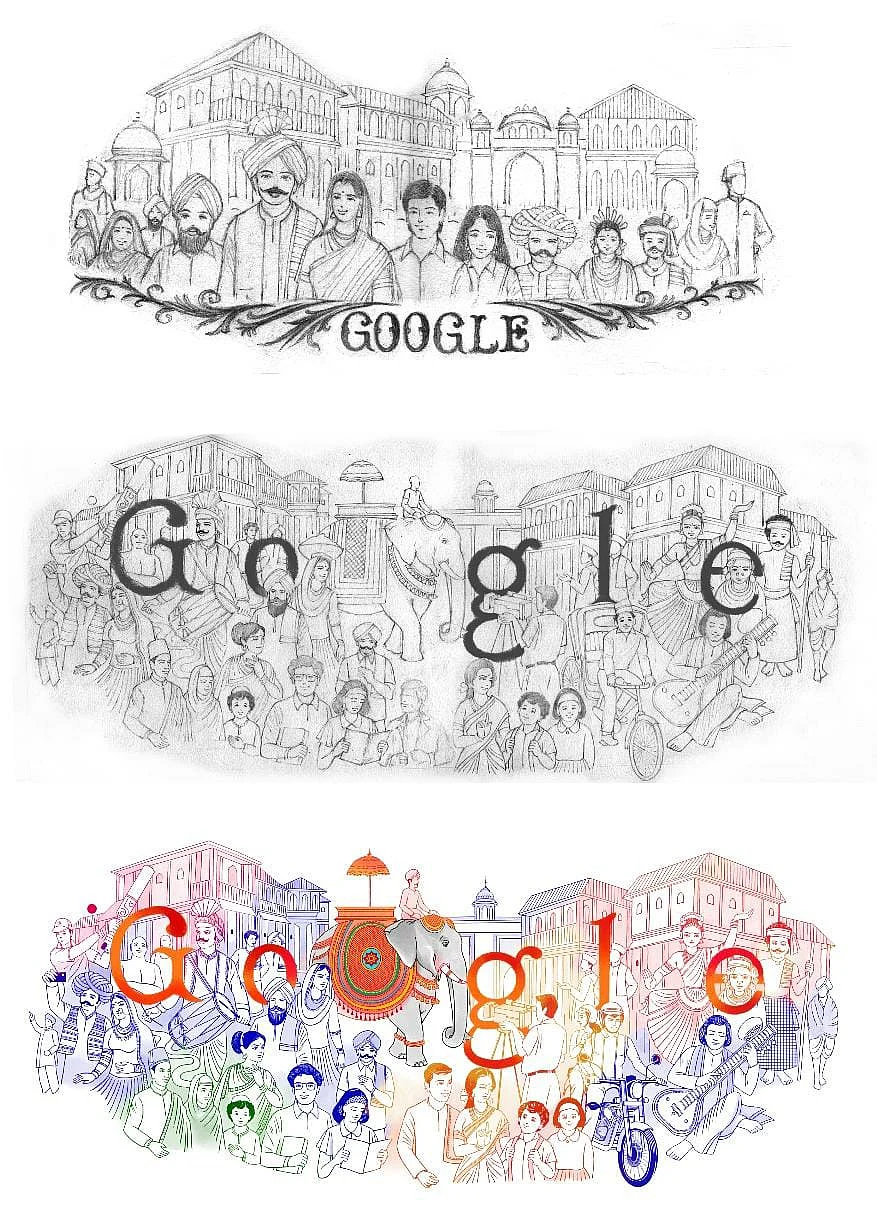 Google celebrates India's colourful heritage with Republic Day doodle