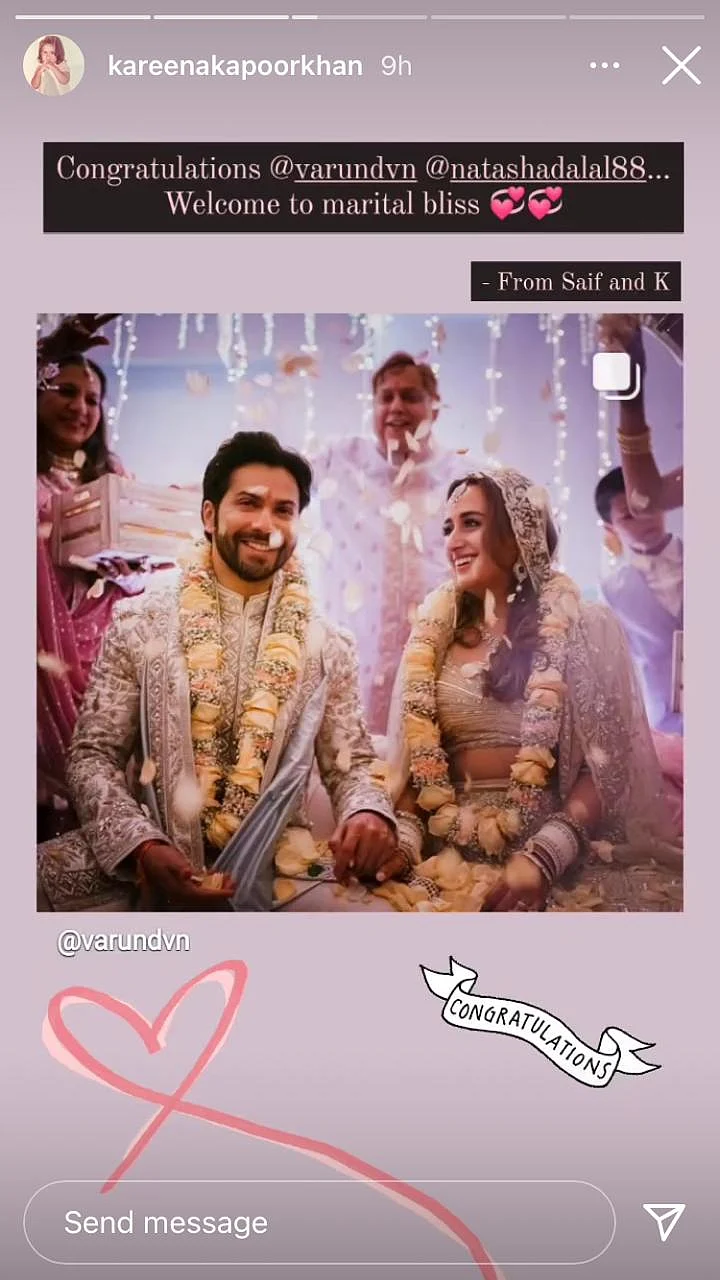 Priyanka Chopra, Kareena Kapoor Khan and other Bollywood stars shower love on newly-weds Varun and Natasha