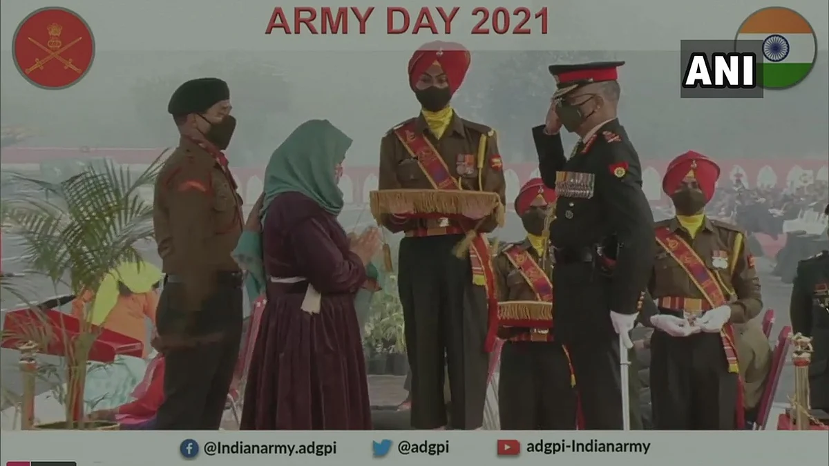 At the Army Day parade 2021, five Army personnel were awarded the Sena Medal posthumously for their acts of gallantry in different operations