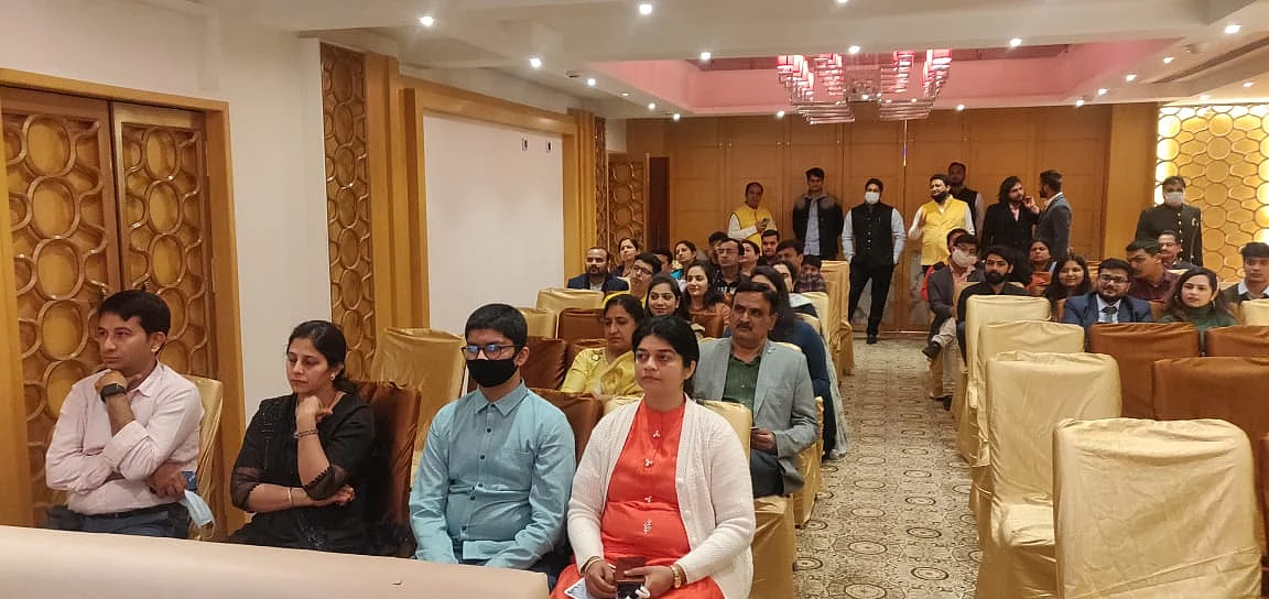 Daly College staff with people in Chhindwara on Friday