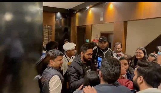 See pics: Ayushmann Khurrana’s young fans mob his hotel