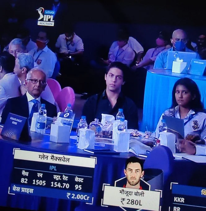 IPL 2021 Auction: Aryan Khan takes dad Shah Rukh Khan's seat as KKR bids