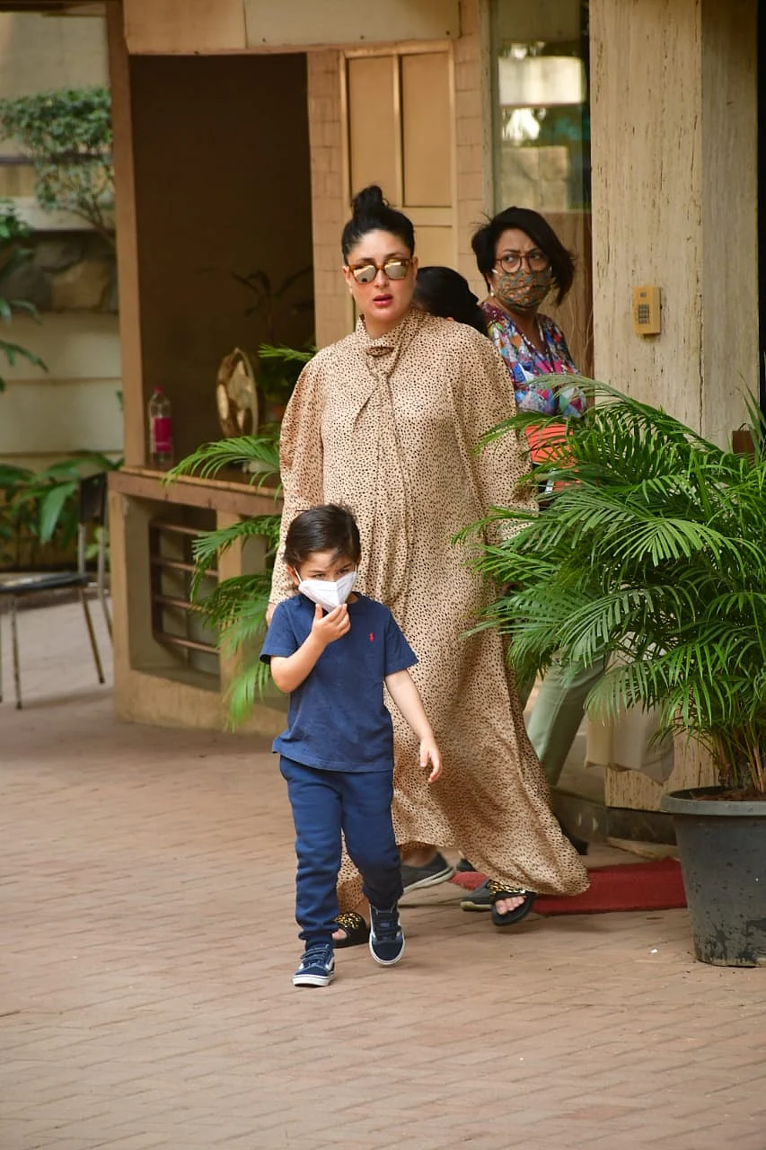 In Pics: 9-months pregnant Kareena Kapoor steps out in style with son Taimur
