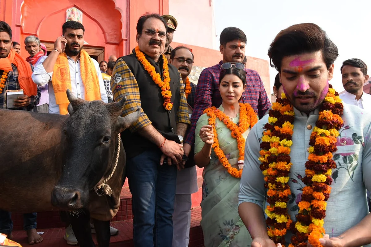TV's Ram-Sita Gurmeet Choudhary and Debina Bonnerjee visit Ayodhya on wedding anniversary; see pics
