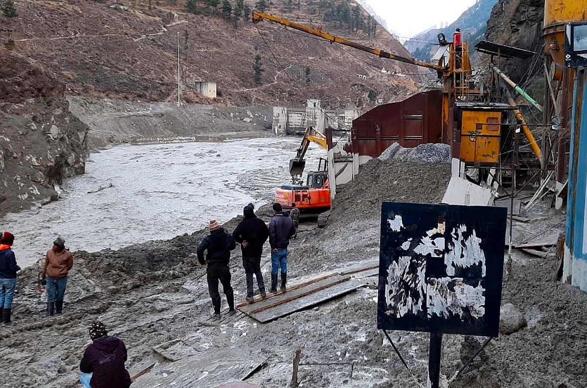 A rescue operation is underway after Glacier broke off at Joshimath, in Chamoli on Sunday.