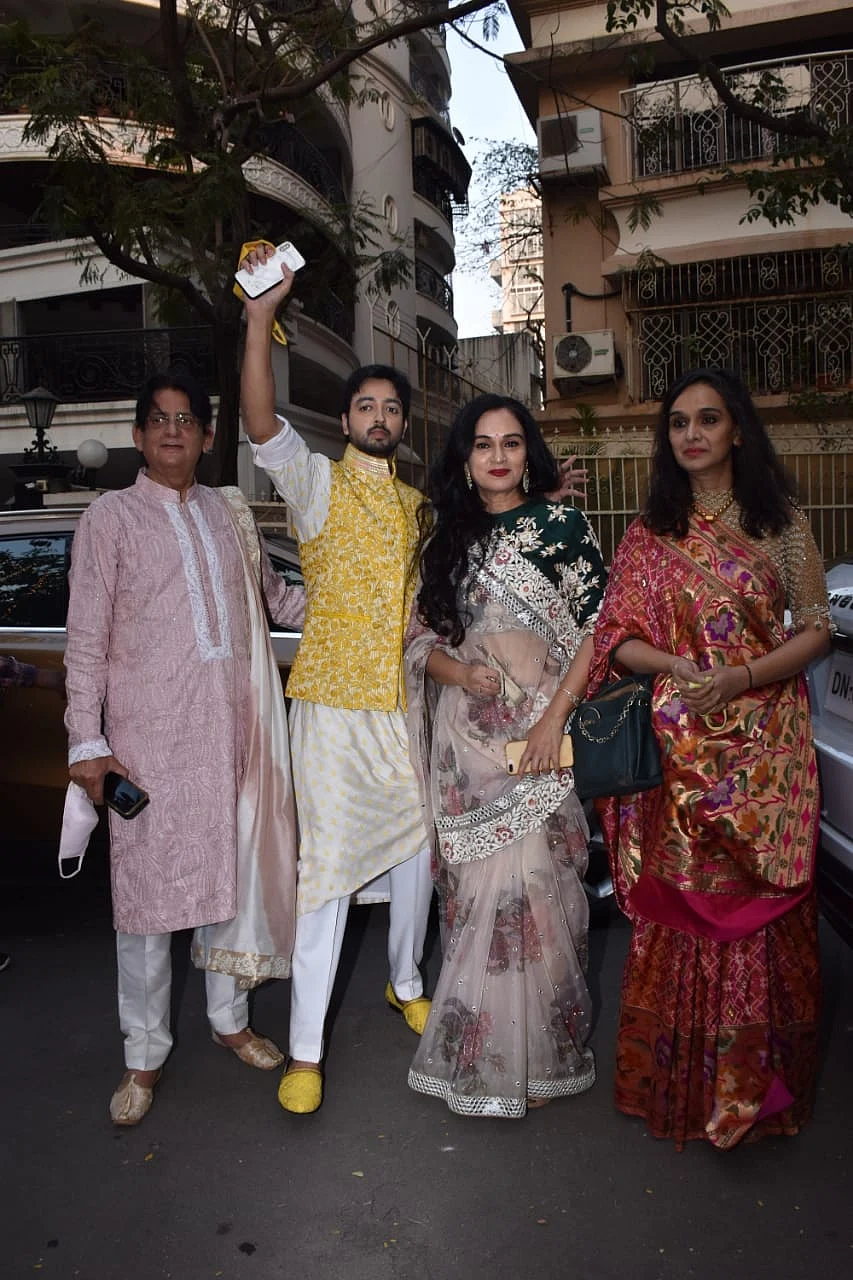 Priyaank Sharma marries Shaza Morani: Anil Kapoor, Nikhil Dwivedi and others attend Padmini Kolhapure's son's wedding; see pics