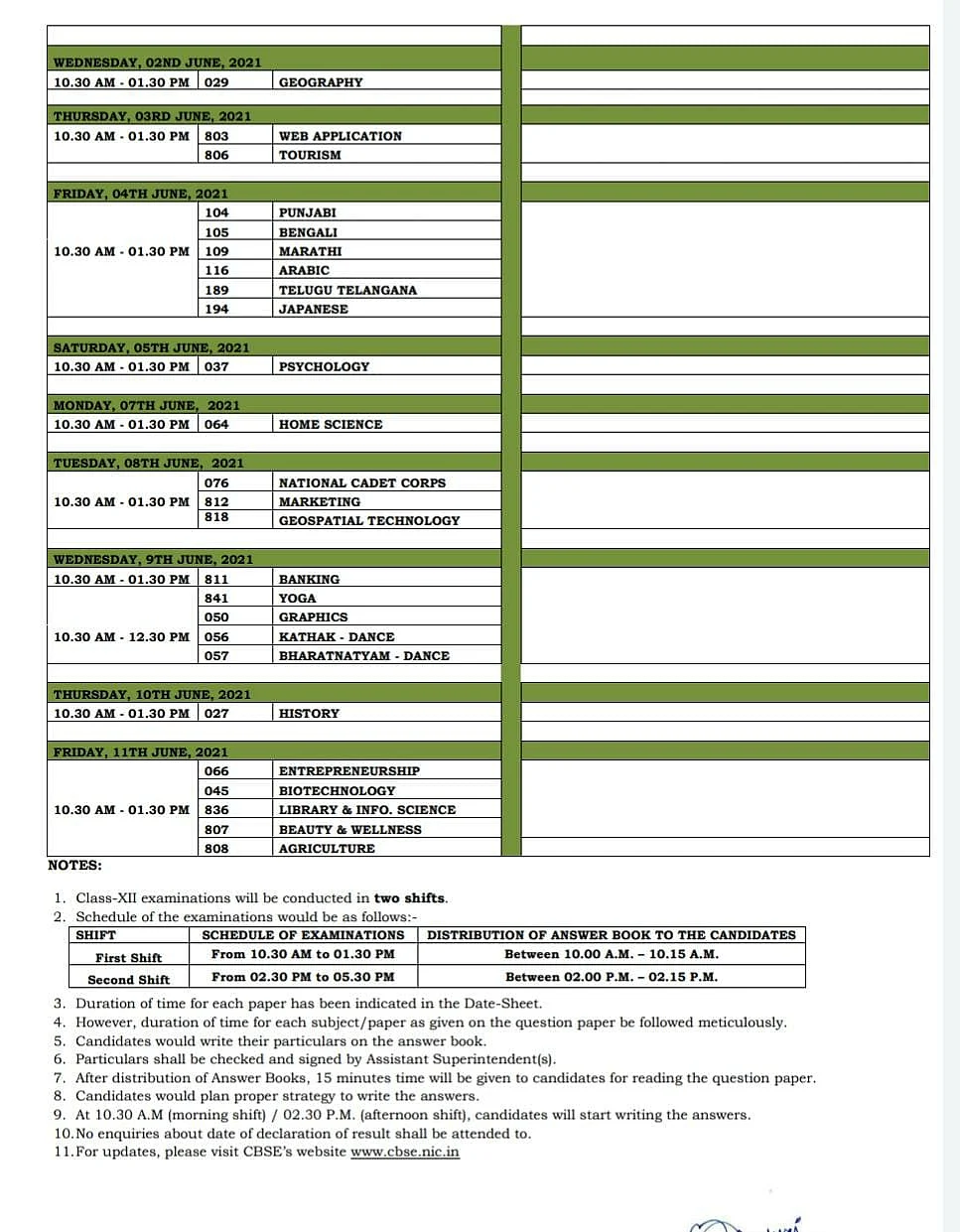 Click here for timetables for Class 10, Class 12 board exams of CBSE, ICSE, state boards