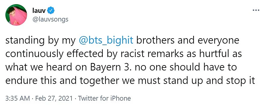 Bayern 3 Racism Row: Singers Halsey, Lauv, and Max speak out in support of BTS