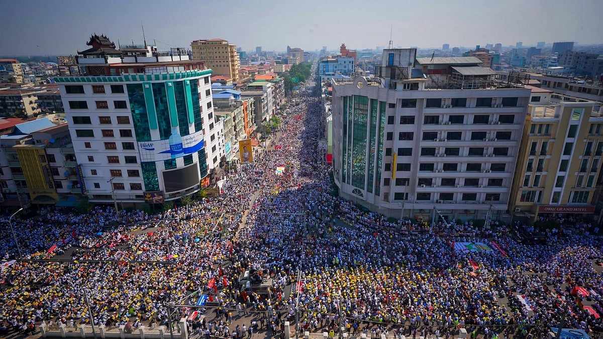 Myanmar erupts in one of the largest protests in its history