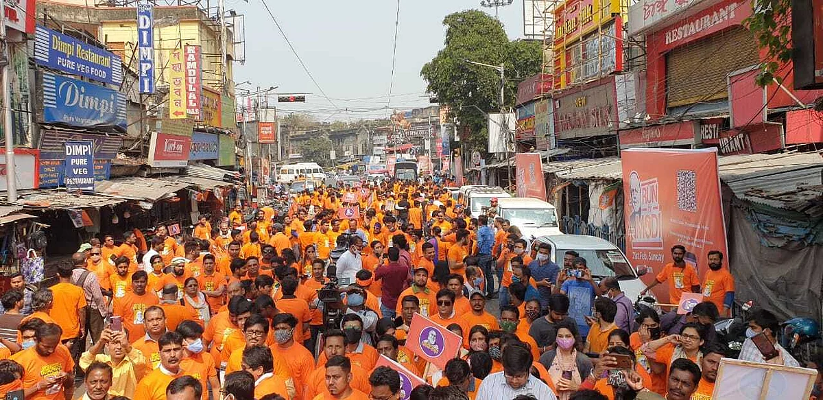 West Bengal: Jai Shri Ram echoed in North Kolkata as team NaMo campaigned for PM Modi ahead of election