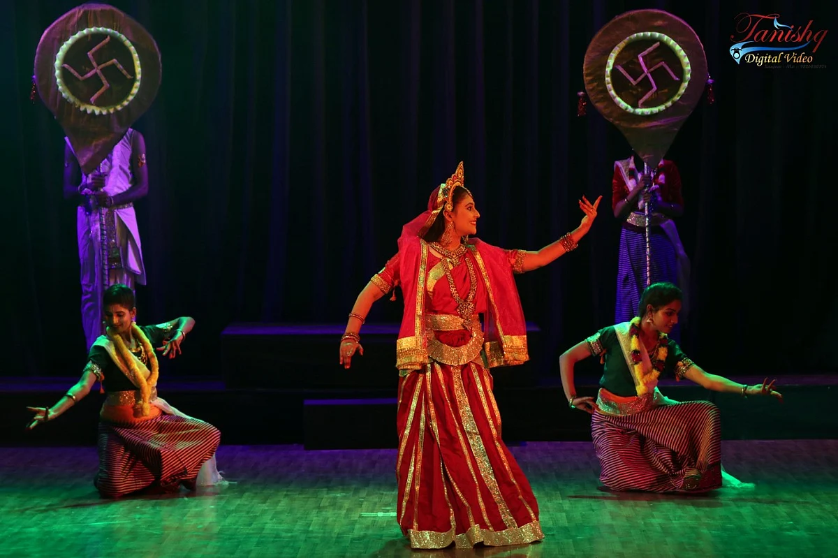 A scene from Mahabharat ballet staged in Bhopal on Sunday evening