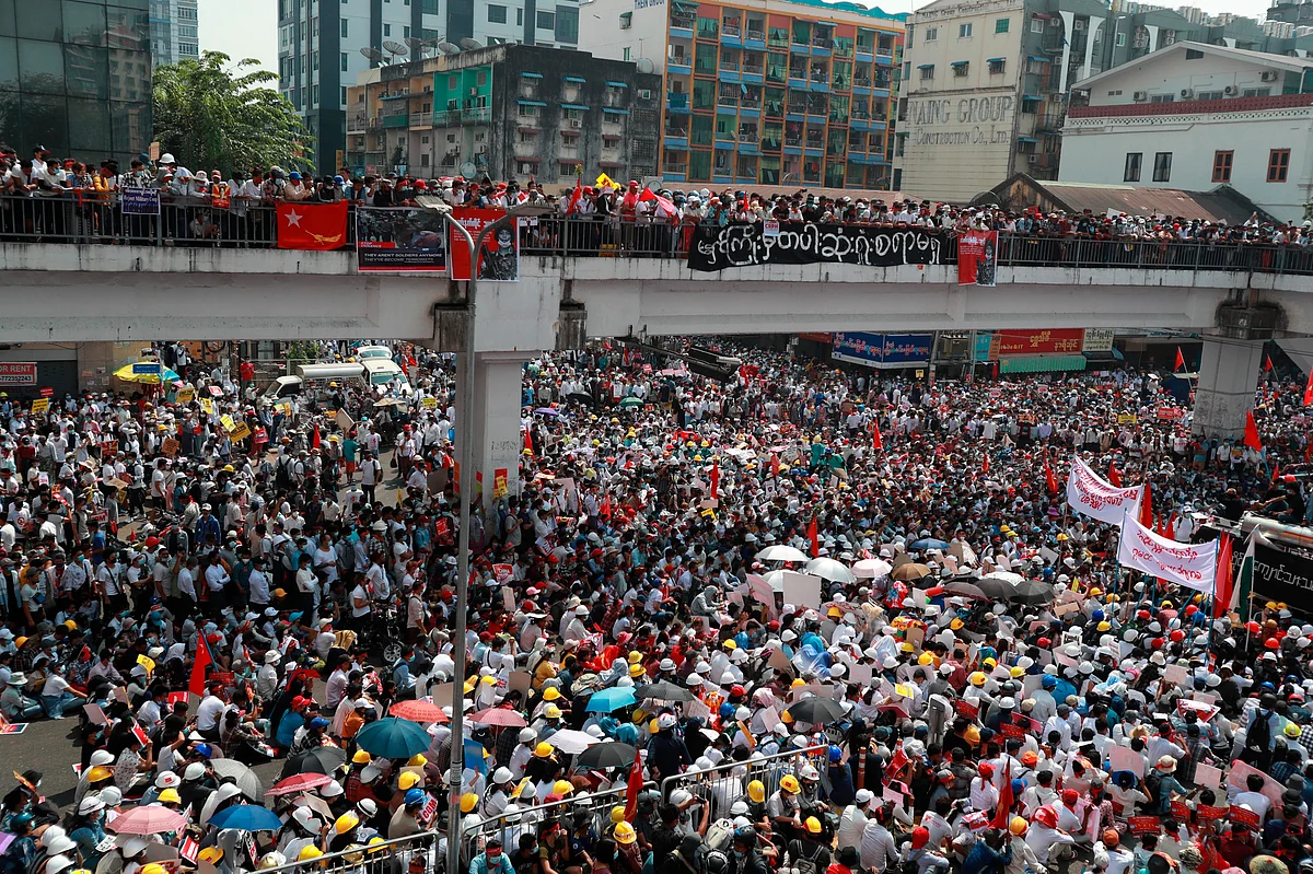 Myanmar erupts in one of the largest protests in its history