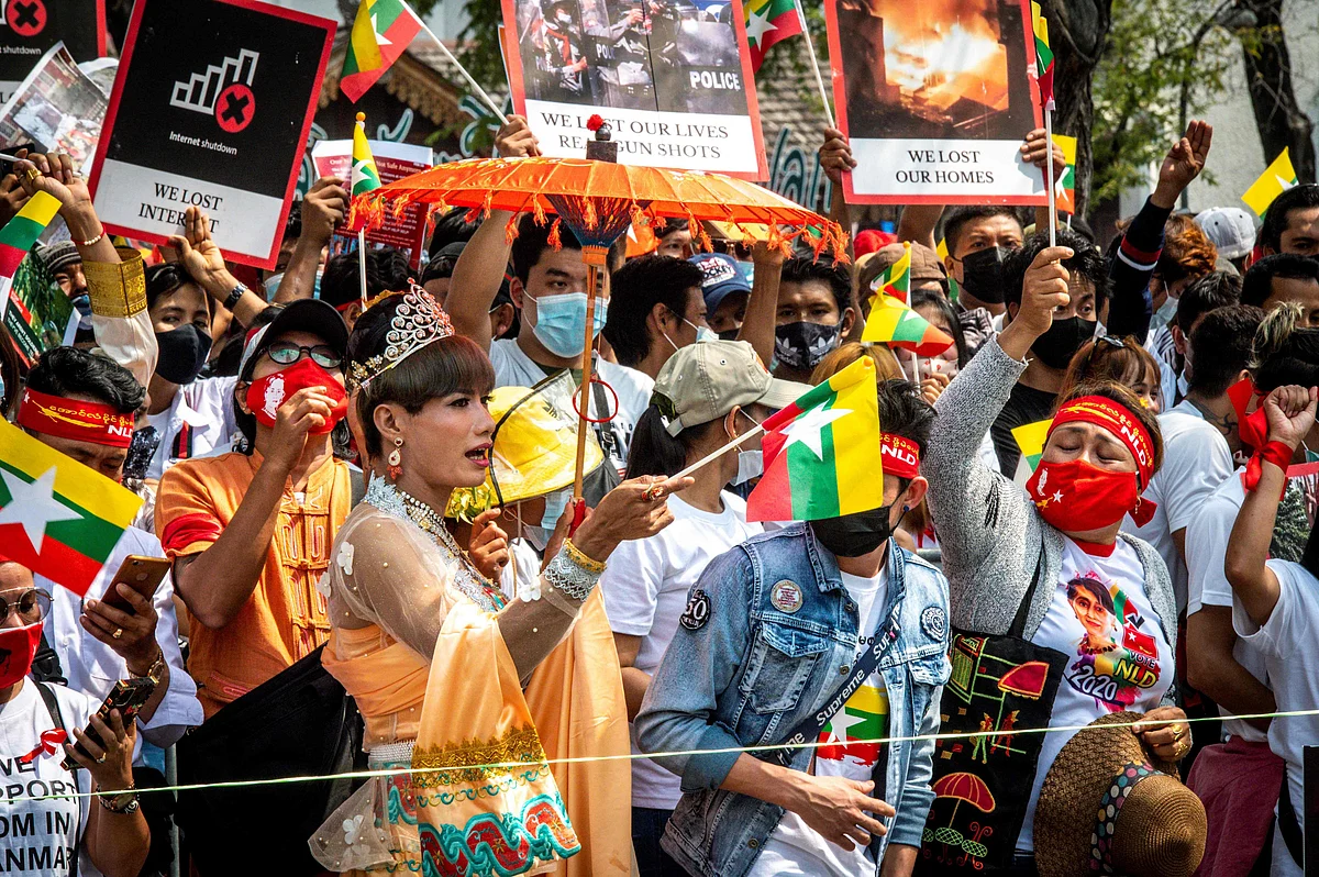 Myanmar erupts in one of the largest protests in its history