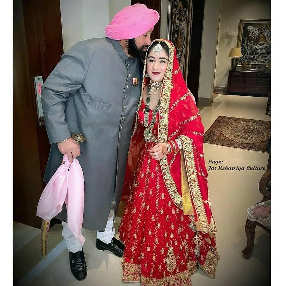 Captain Amarinder Singh with granddaughter Seherinder Kaur