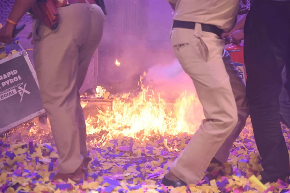 Fire broke out at event Anugunj on Tuesday