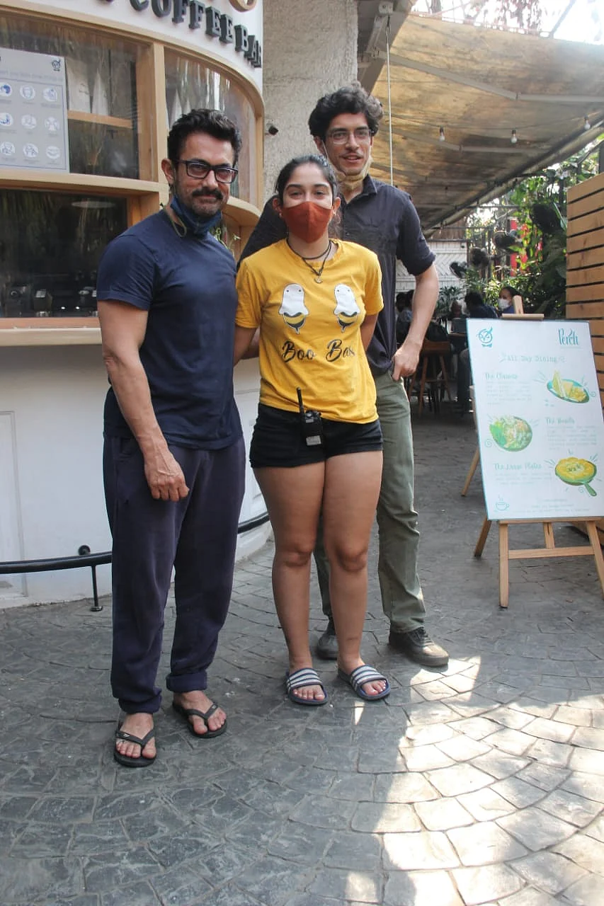 In Pics: Aamir Khan steps out with daughter Ira, son Junaid in Mumbai; netizens say 'father looks younger than kids'