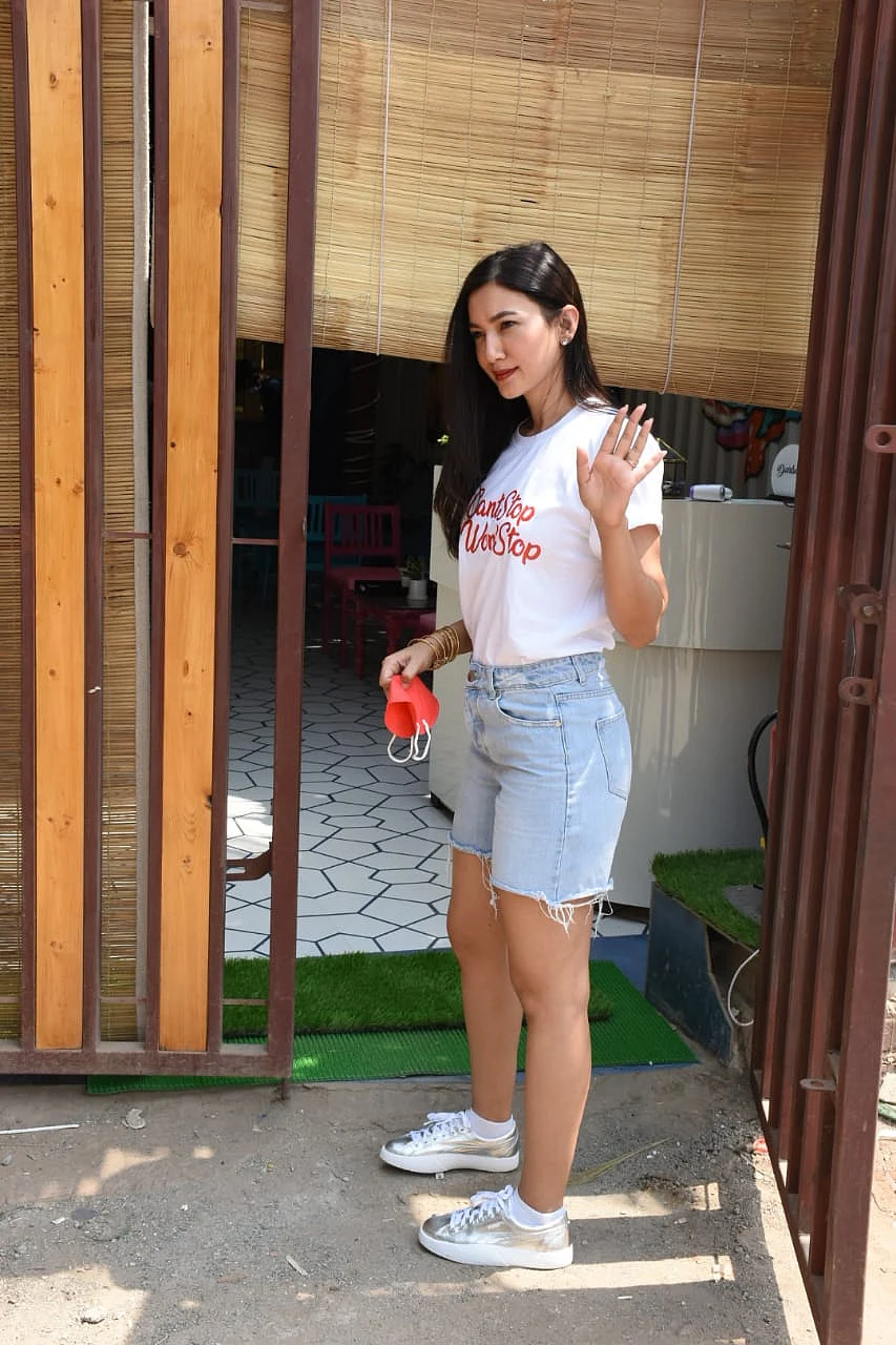Gauahar Khan sports 'can't stop won't stop' t-shirt amid 60-day ban for COVID-19 rules violation