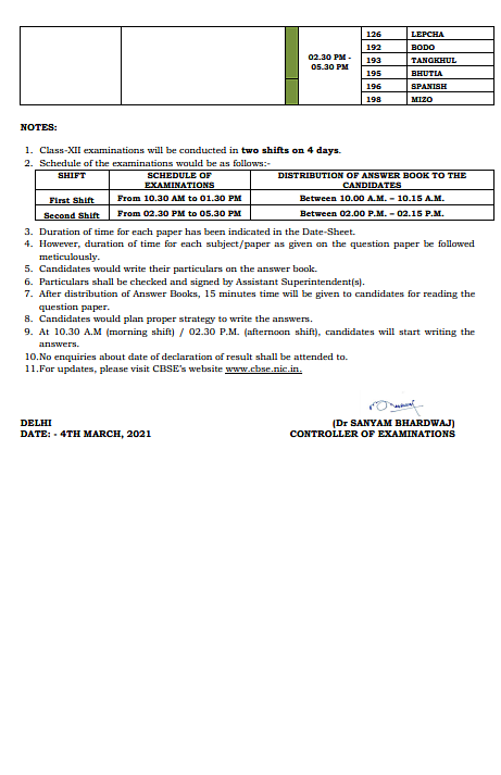 CBSE releases revised date sheet for Class 10, 12 board exams 2021; check new time table here