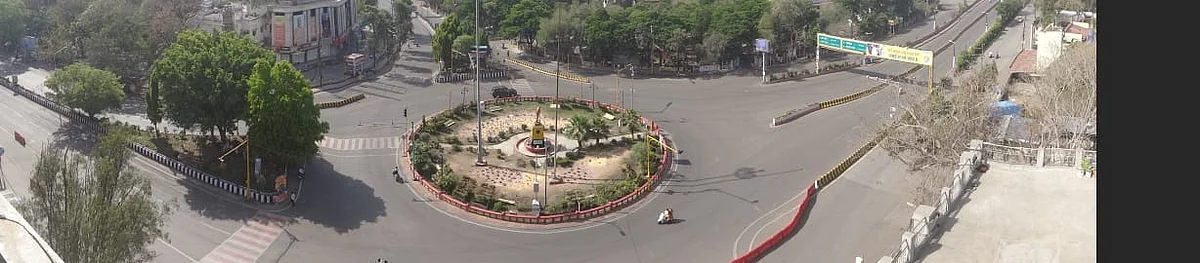 A view of busy Regal Square, Indore