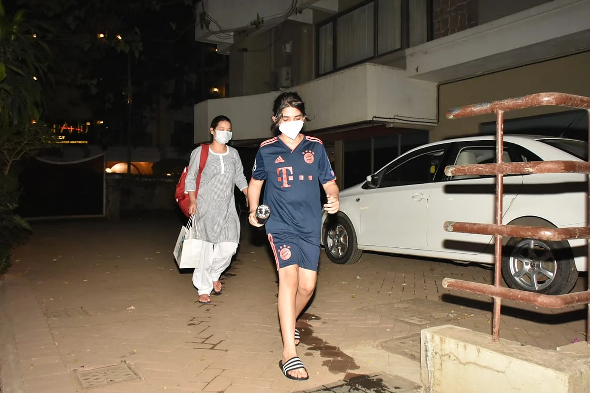 In Pics: Karisma Kapoor's son Kiaan looks unrecognisable as he sports long hair in a ponytail
