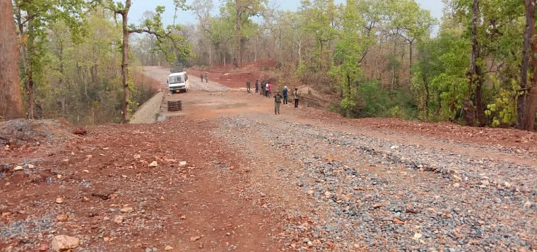 place near Kanhargaon-Kadenar road in Narayanpur where the blast took place
