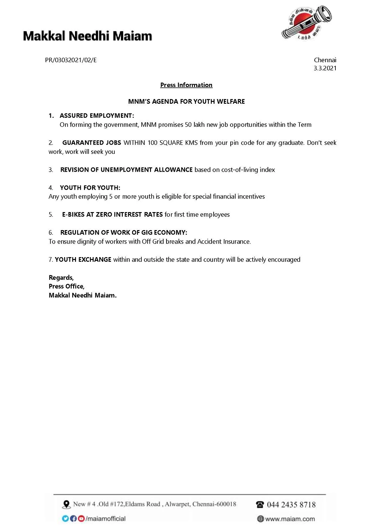 Tamil Nadu Assembly elections 2021: Kamal Hassan's Makkal Needhi Maiam releases poll manifesto; here's full list of promises