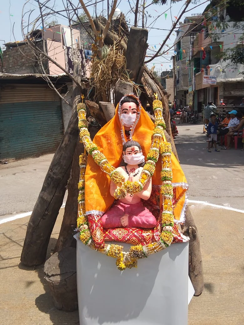 Venue of Holika Dahan in Chhoti Gwaltoli, Indore