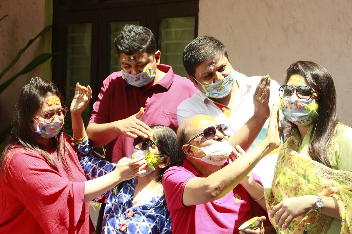 Holi with family in Indore