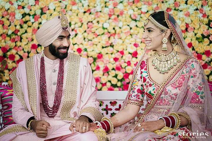 Indian pacer Jasprit Bumrah ties the knot with sports presenter Sanjana Ganesan - check out pics here