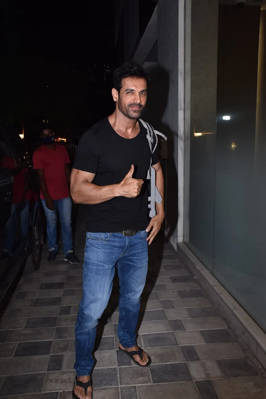 In Pics: Emraan Hashmi, John Abraham, Sanjay Gupta arrive for promotions of 'Mumbai Saga'