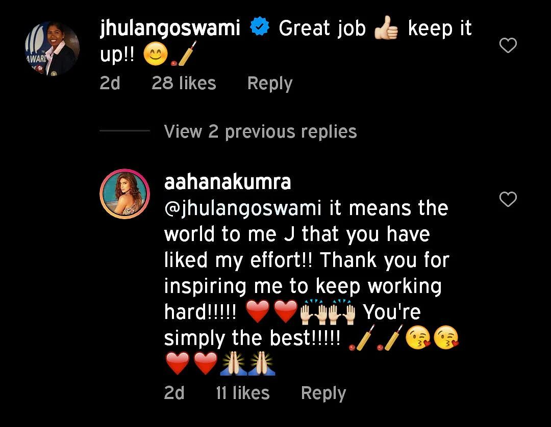 Aahana Kumra shamed online for sporting 'darker skin' in her pictorial tribute to cricketer Jhulan Goswami