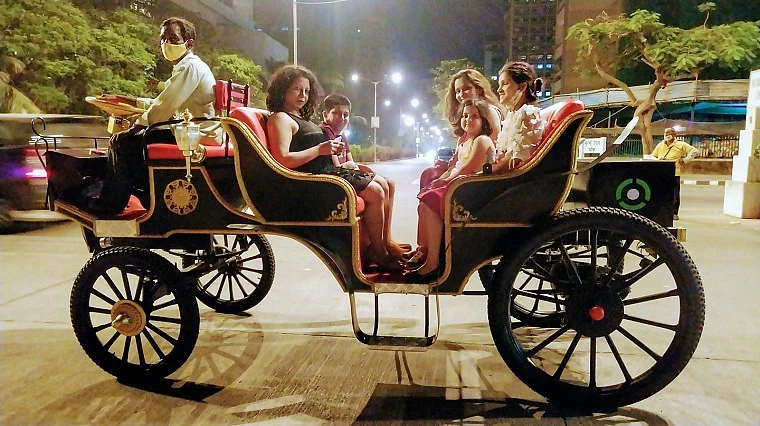 Smita Salunke with Seeble Sonawane, children Sanay and Shyna