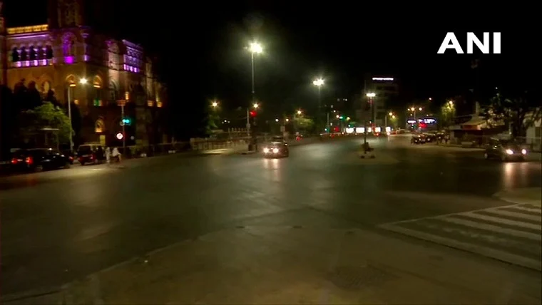 Streets deserted at the iconic Chhatrapati Shivaji Maharaj Terminus