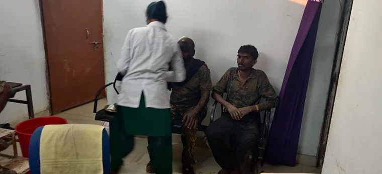 Jawans receiving treatment at the Hospital