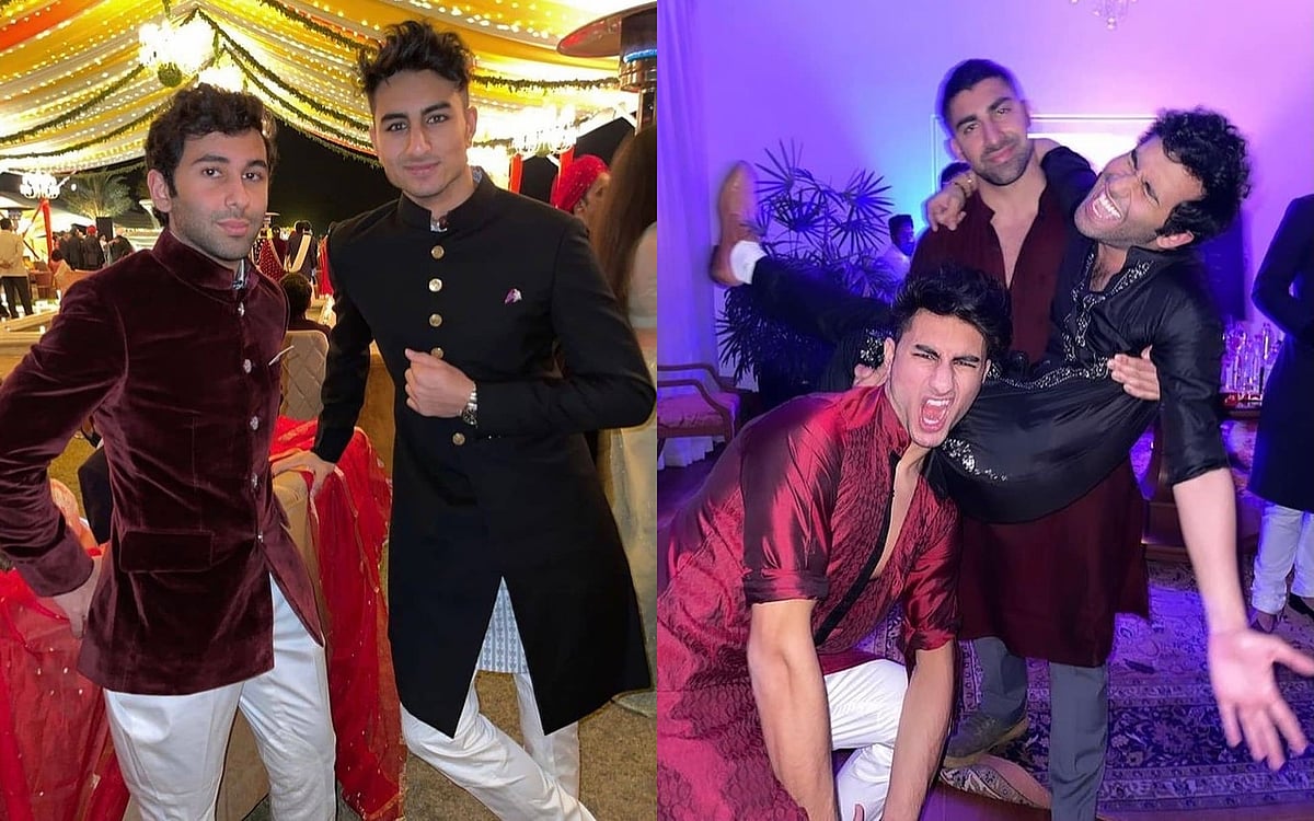 In Pics: Ibrahim Ali Khan makes a rare appearance at Punjab CM Captain Amarinder Singh's granddaughter's wedding - Vimarsana News