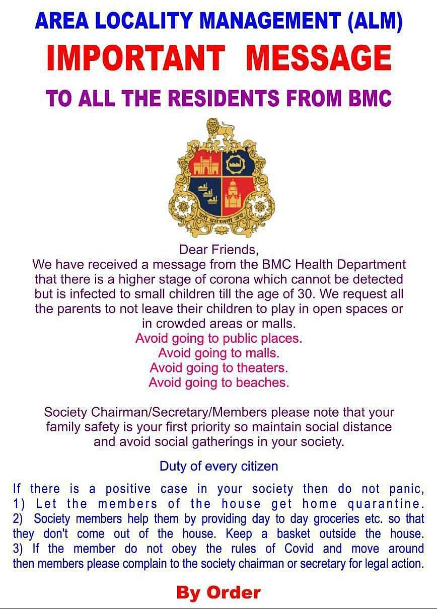 Fake News Alert: BMC issues clarification after post on 'higher, undetected stage of corona' goes viral