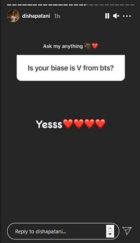 Disha Patani can't stop gushing over BTS singer V as she watches 'ON' music video