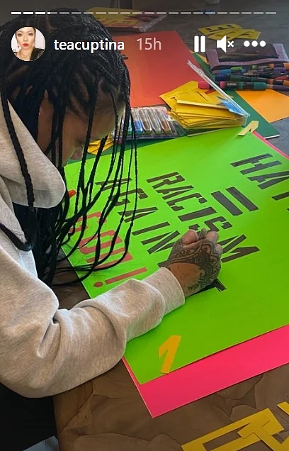 Rihanna goes incognito at 'Stop Asian Hate' protests in New York City