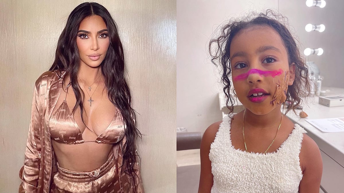 Kim Kardashian's daughter North West's 'creative' makeup look mistaken for peanut butter